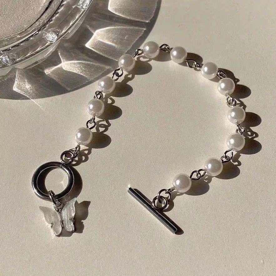 Dark Alloy Double Layer Bracelet with Heart, Little Bear, and Cross Pendants