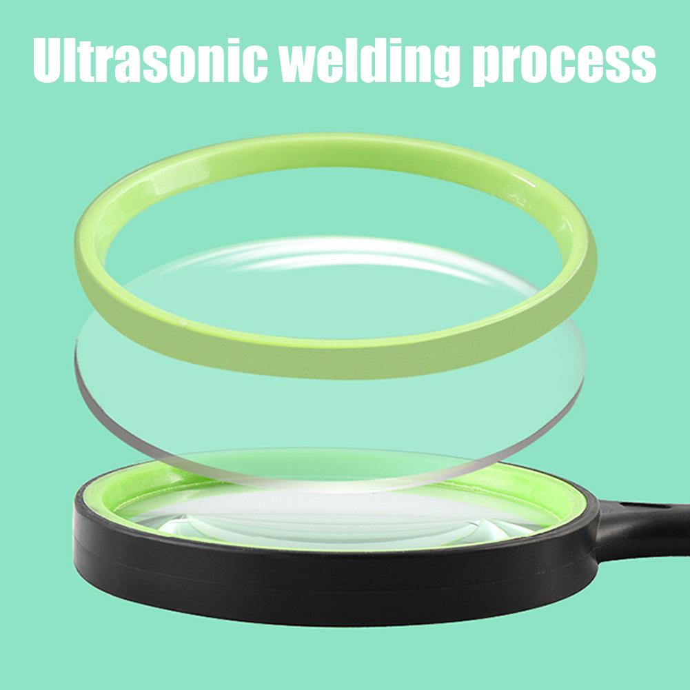 Handheld Magnifying Glass Rubber Shatterproof Magnifier for Kids Seniors Reading Science Exploration Lens 60mm 80mm