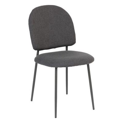 Vintage Style Chair "Loft" &; Metal Legs Matching Color - Dark Gray