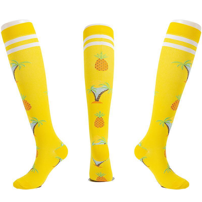 Unisex Outdoor Compression Sports Socks: Elastic, Knee-High, for Cycling & Fitness