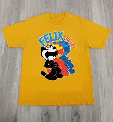 Felix The Cat Grafik inspiriertes gelbes Vollgrößen S-5XL Unisex T-Shirt