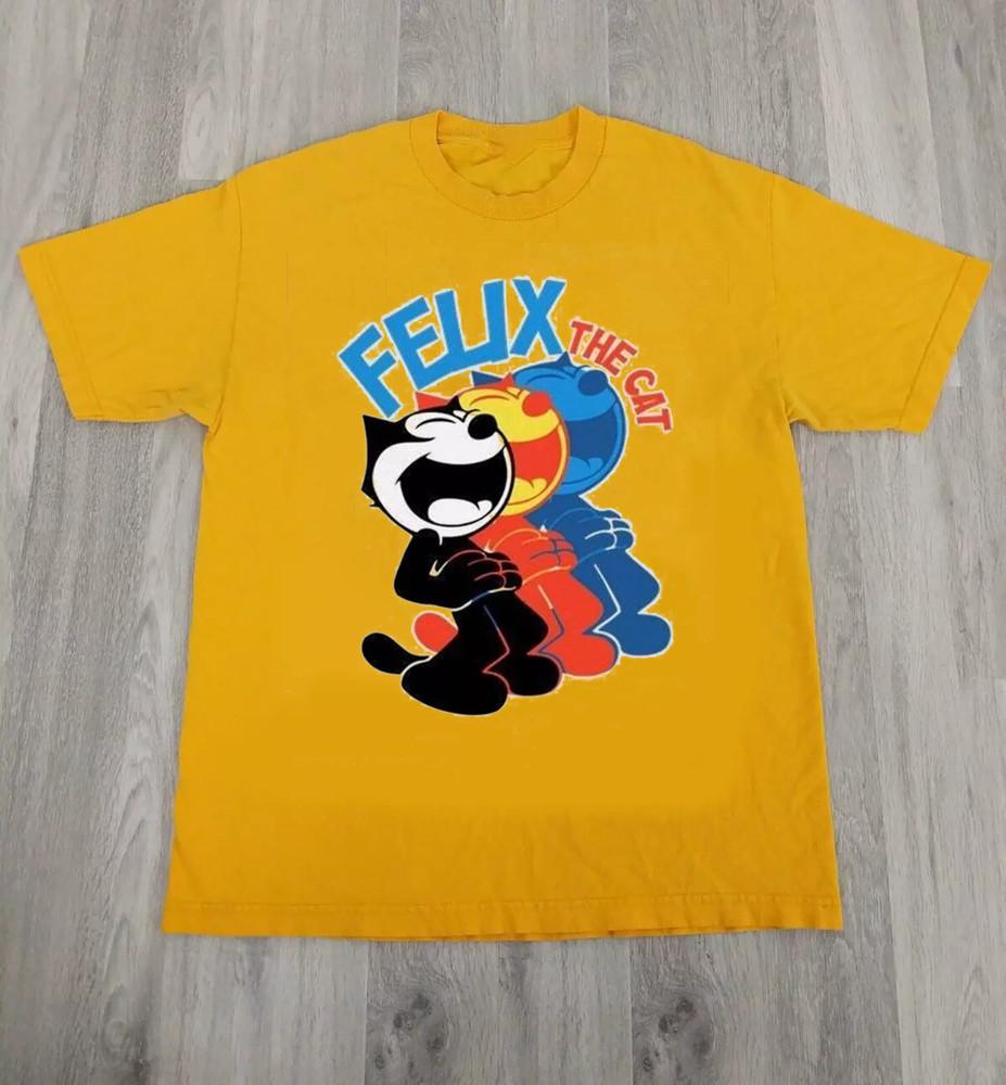 Felix The Cat Graphic Inspired Yellow  Full Size S-5XL Unisex T-Shirt L