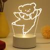 3d Light Creative Holiday Gift Bedroom Cartoon Bedside Lamp Usb Straight Plug