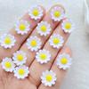 50Pcs Resin 3D Mini Sunflower Flower, chrysanthemum Gems Flatback Figurines Scrapbook Wedding Applique Nail Art Decor Crafts