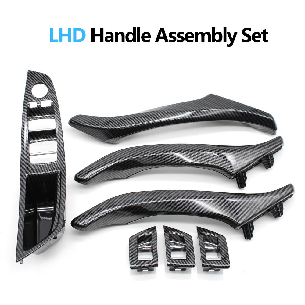 Carbon Fiber LHD RHD Car Interior Door Handle Armrest Panel Trim For BMW 5 Series F10 F11 520i 523i 525i 528i 535i 520d