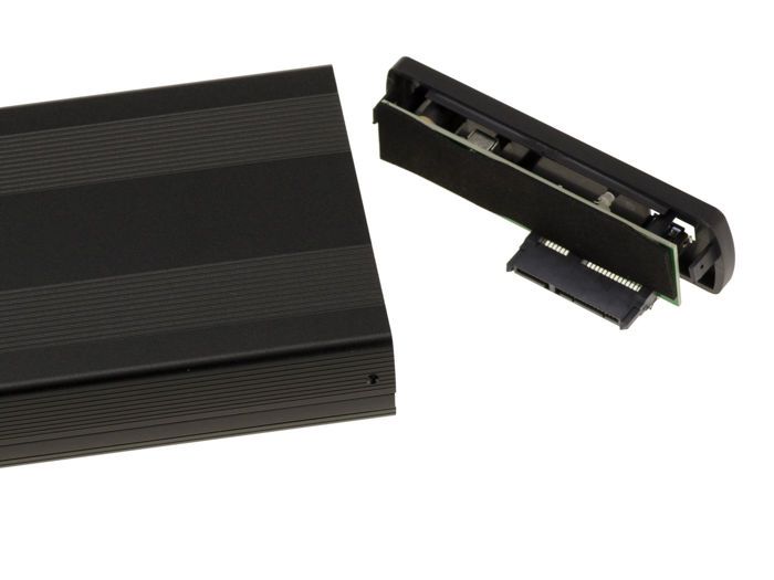 Kalea-informatique boitier baie usb 3.0 5g pour disque sata 3.5 connecteur 22 points 15+7 alimentation externe 24w.