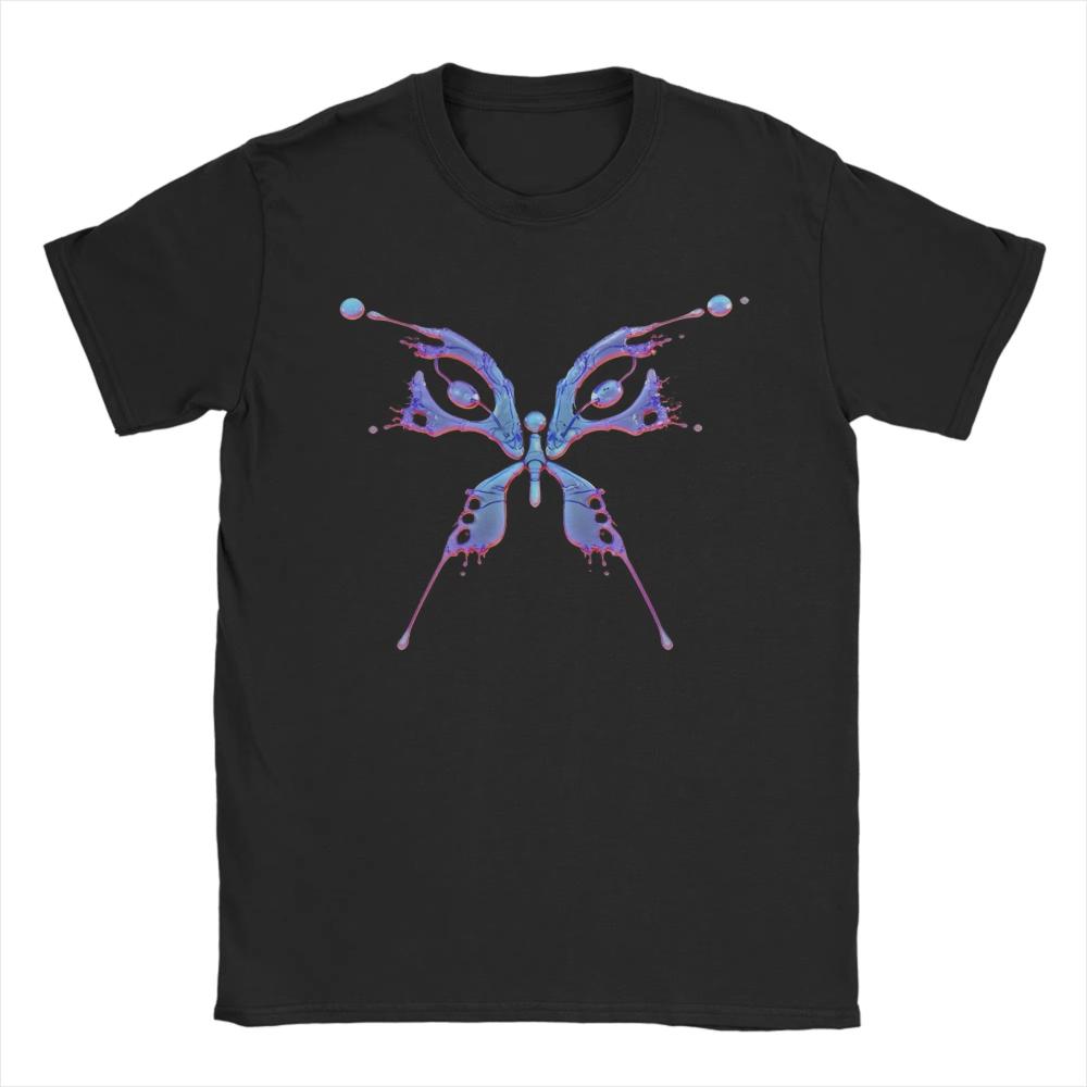 

Funny Katys Perrys Butterfly Printed T-Shirts Men Women Round Neck Pure Cotton T Shirts Short Sleeve Tees Plus Size Clothes -... S разноцветный