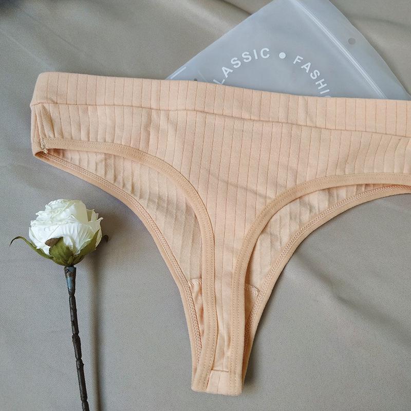 Mid-Waist Sporty Women's Cotton Thong – Elastic, Breathable & Comfortable Daily Wear