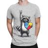 aAutism Racoon Rock On Tism Unisex Unisex Kids Funny Graphic 100 Cotton TShirt aAutism Racoon Tops Tees For Unisex
