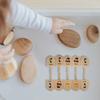 10Pcs 10 Pcs Spinning Top Toy Children Gits Wooden Crafts Wooden Spinning Dreidel  Table Decorations
