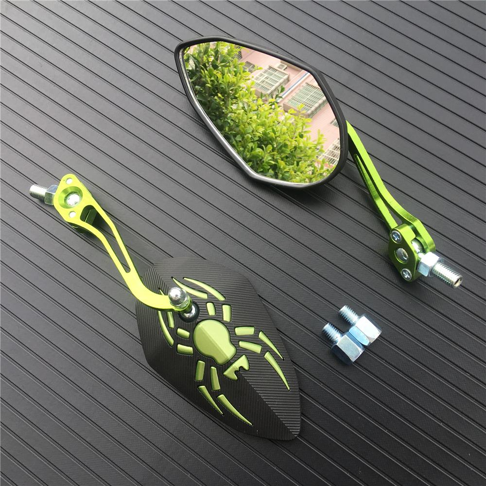 

Зеркало для мотоцикла, скутера, электронного велосипеда, зеркала заднего вида, электромобильное выпуклое зеркало сзади, 8 мм, 10 мм, черное, синее, красное, зеленое, универсальное зелёный