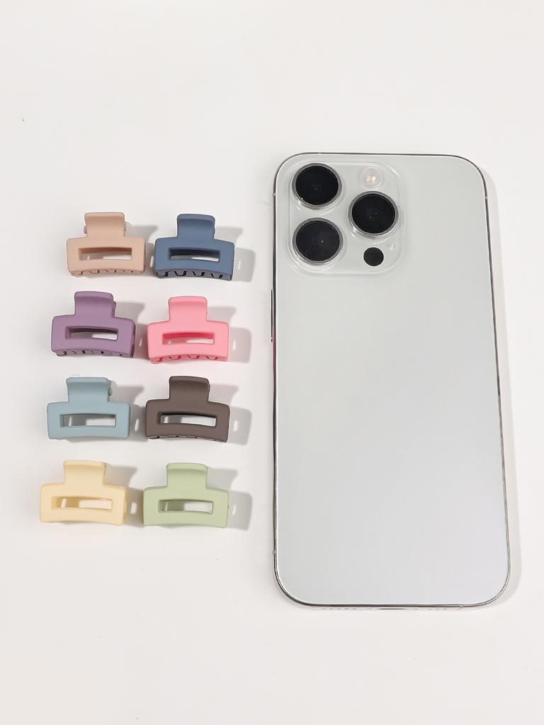 20 szt. Mini Kolorowe Kwadratowe Klipsy do Włosów dla Kobiet Włosy Grube Cienkie, Mocne Trzymanie Matowe Klipsy Bananowe Antypoślizgowe Wsuwki do Włosów Klips Szczękowy