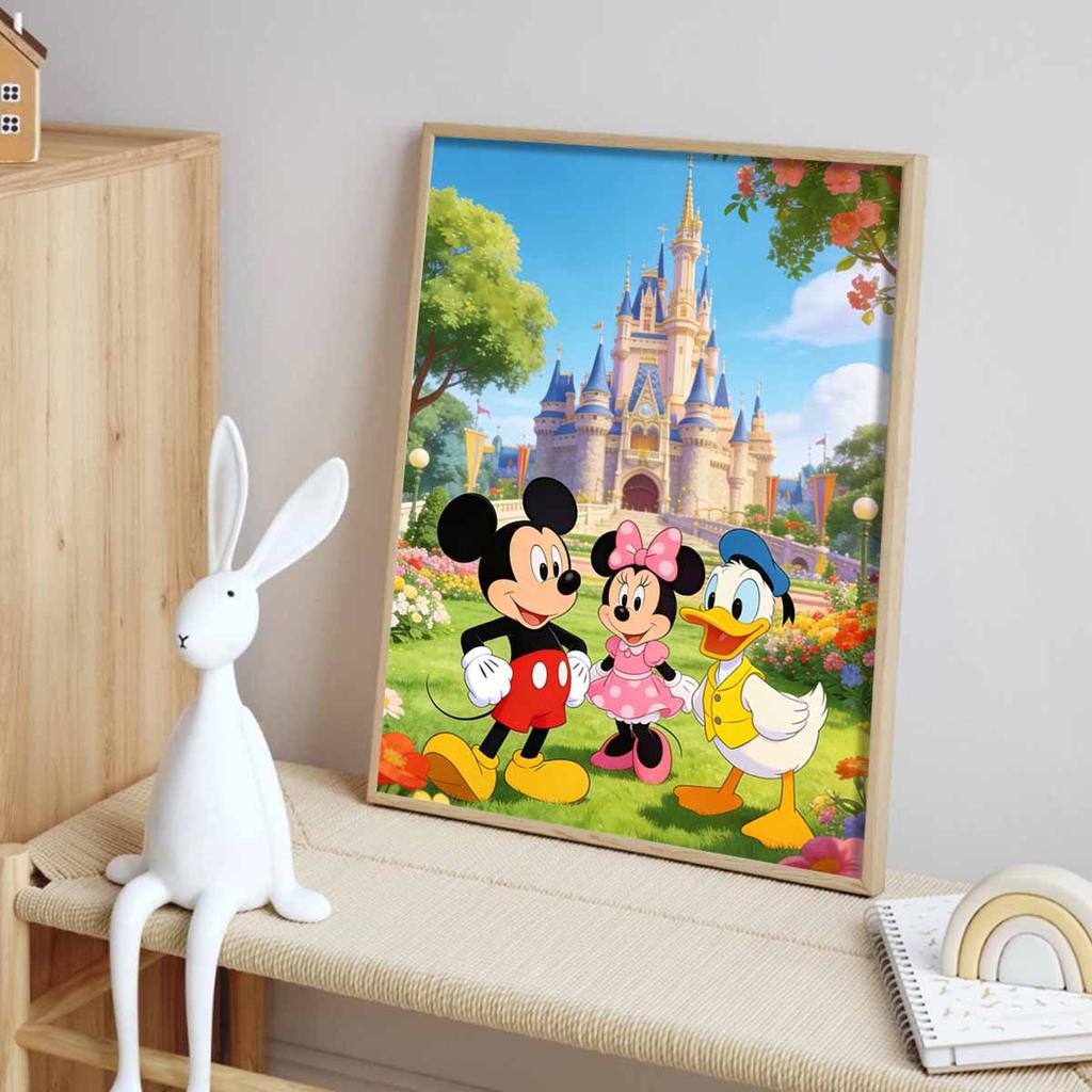 Disney Mickey Mouse Minnie Donald Duck Castle diamond painting handmade diy mosaic art painting kit home decoration