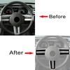 3PCS  Piano Black Steering Wheel Cover Trim For Ford Mustang  2005 2006 2007 2008 2009 Car Accessories Interior Mouldings