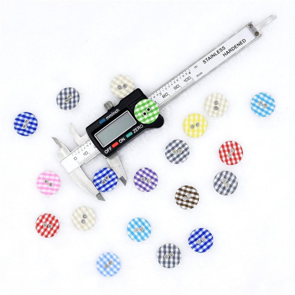 50PCS Multi-Color Round Button Plaid Button Love Scrapbooking for Wedding Decor Sewing Accessories