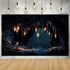 One Large-sized Pixel Art Background Banner for Parties. Party Banner Background Fabric. Photography Wall decoration.DJH