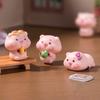5Pcs Pig Ornament Mini Portable Size Q-Version Pig Design Statue Miniature Pig Landscape Office Desk Bookshelf Car Decor