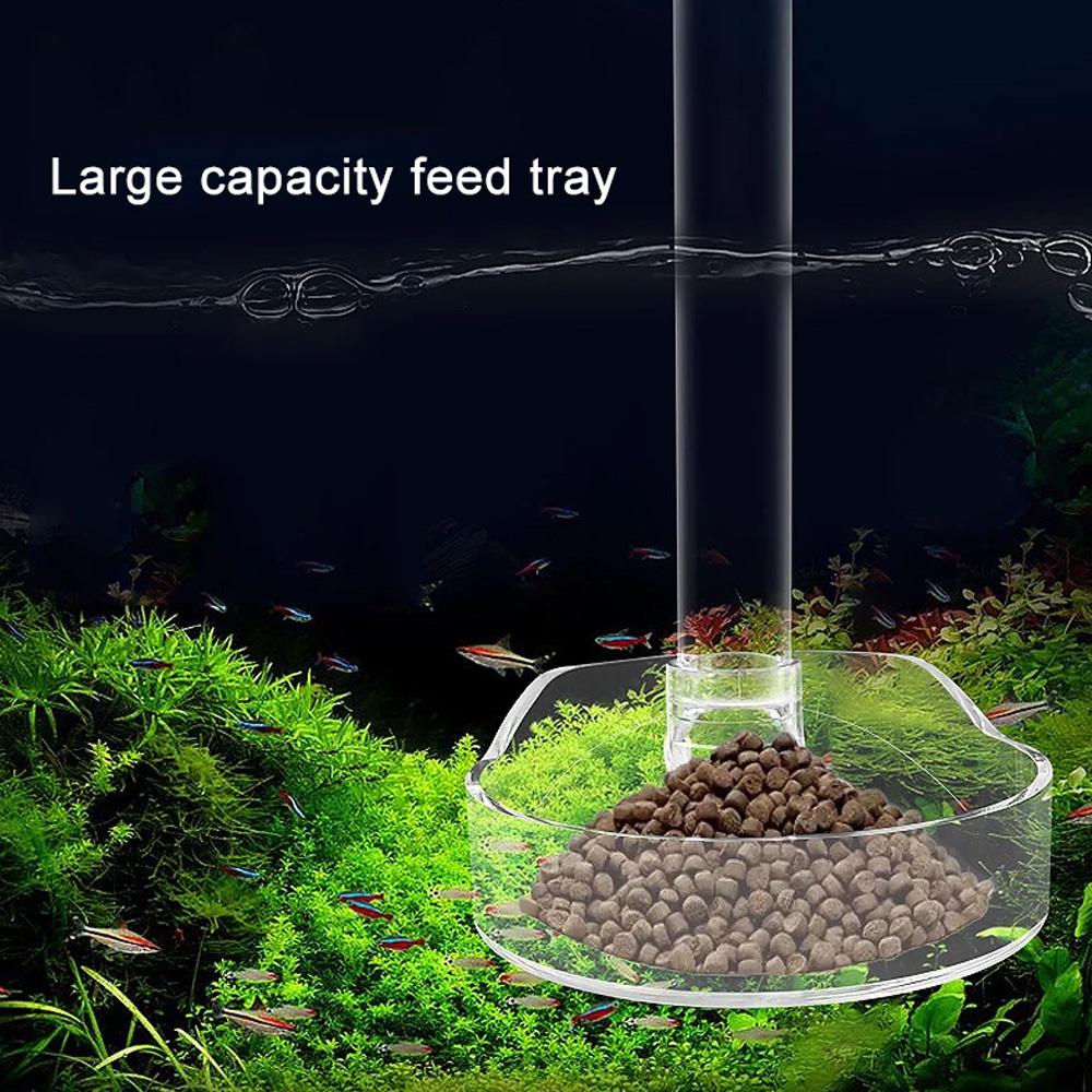 Aquarium Fish Tank Feeder Set Transparent Tube Multifunctional Large Capacity Fish Tank Food Dispenser Shrimp Feeding Tube Dish