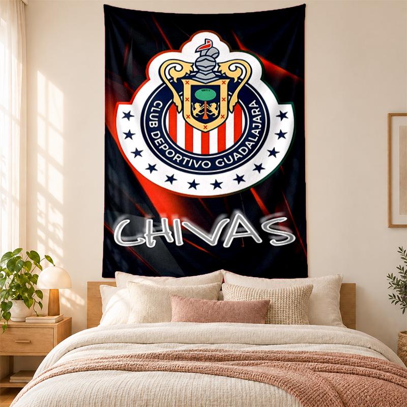 Deportivo Guadalajara Tapestry Highquality for Decorating Living Room Bedroom Dorm Walls Ideal As Bedroom Wallart Orholiday Gift