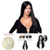 Wednesday Morticia Cosplay Wig Heat-resistant Hairpiece Addam Family Halloween Prop