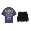 Li-Ning Anti-Five Series Versatile Loose Short Sleeve T-Shirt Casual Sports Set Unisex Tops YHSV281-2+YAPV001-1