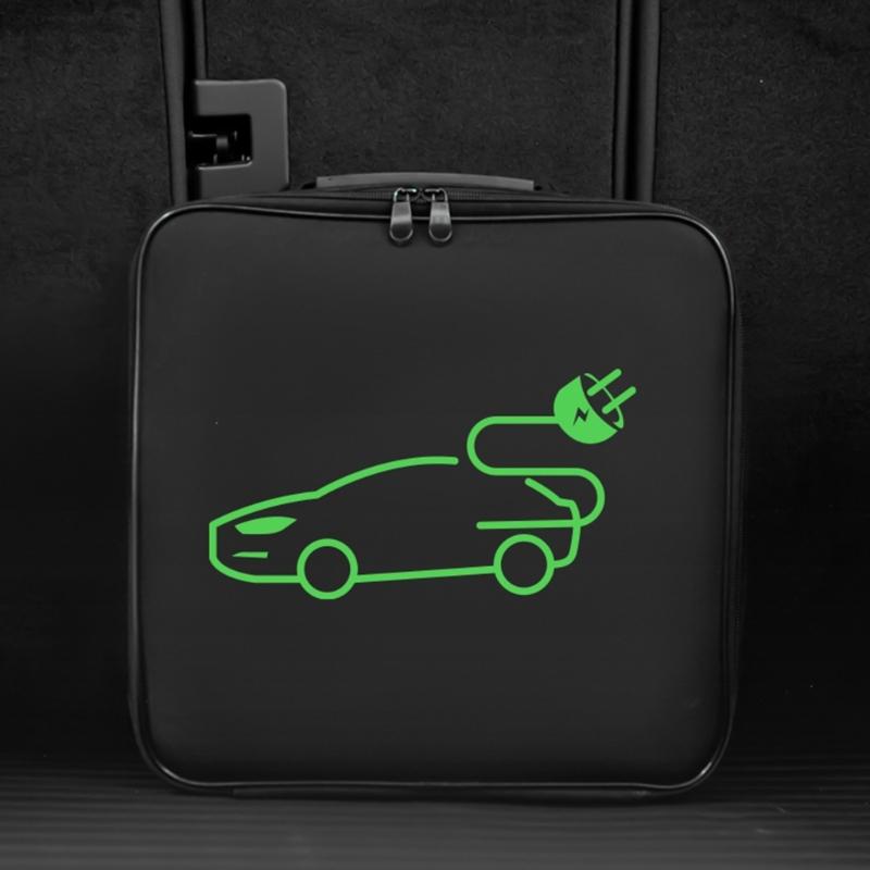 Electric Car Charger Storage Pouch With Shockproof Layer And Zipper Closure Electric Car Charger Organizer