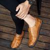 Men’s Moccasins Handmade Slip On Driving Shoes Comfort Flats Casual Shoes Plus Size Leather Shoes for Men Over Sized