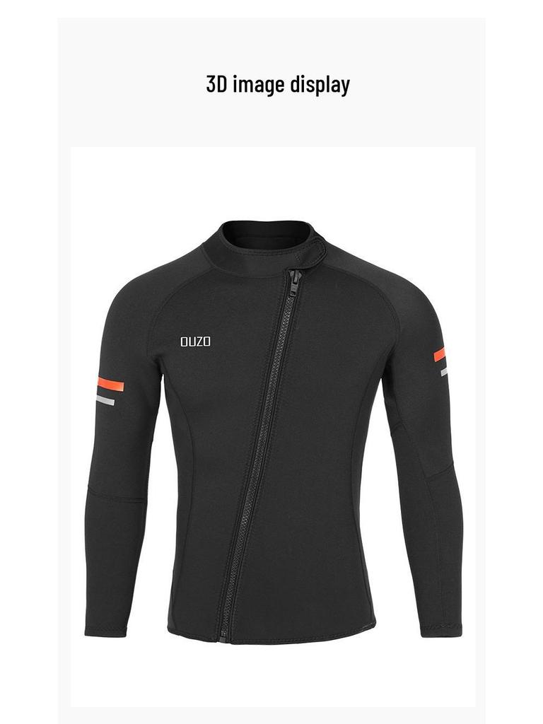 1.5mm OUZO Scuba Diving Suit Set - Unisex Long Sleeve, Cold & Sun Protection, Two-Piece for Surfing & Diving