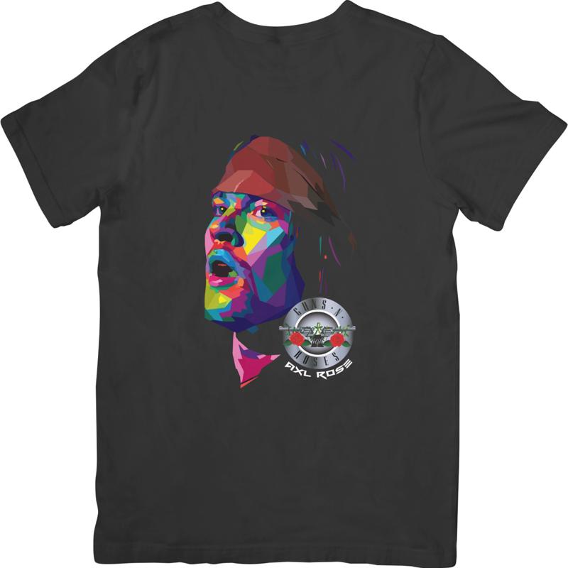 Axel Rose Music Fit For Quality Cotton T Shirt Black