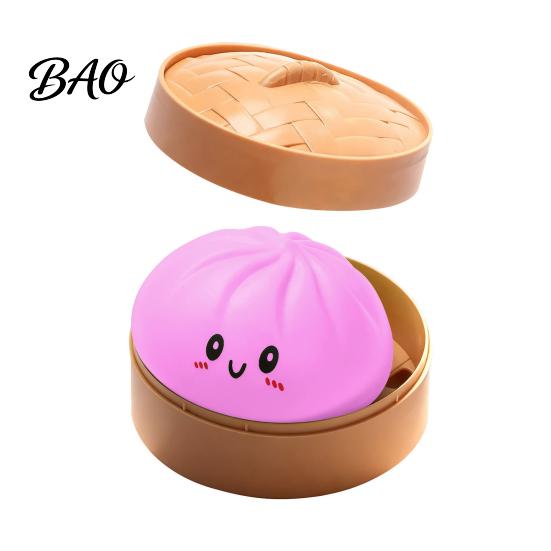 Glitzer-Quetschspielzeug Dampfbrötchen-Spielzeug, Niedliche Knödel-Stressabbau-Ball, Angstlösende Langsam aufsteigende Dekompression für den Schreibtisch, Kawaii Fidget-Geschenk zum Quetschen