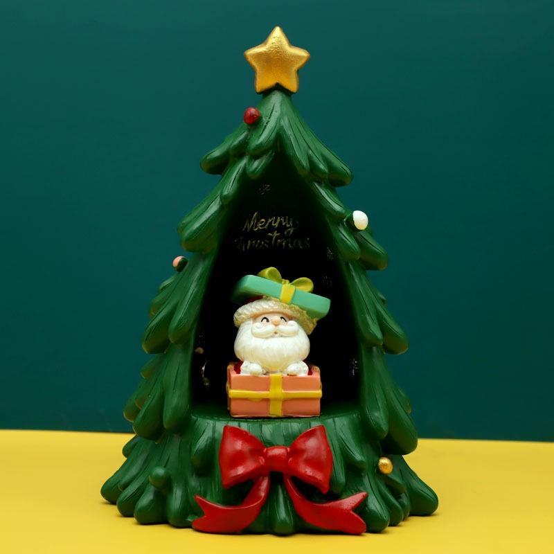 Creative Resin Santa Claus Night Light  Decorative Star Table Lamp for Home Holiday Décor  Practical Festive Accent Piece