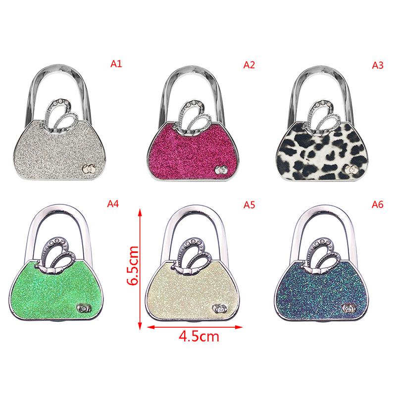Bag Shape Design Folding Handbag Purse Bag Cloth Hanger Durable Table Hook Racks