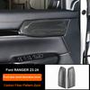 Carbon Fiber Interior Upgrade Overlay Covers For Ford Ranger Wildtrak T9 2023-2025 Rear Air Outlet Center Gear Shift Panel