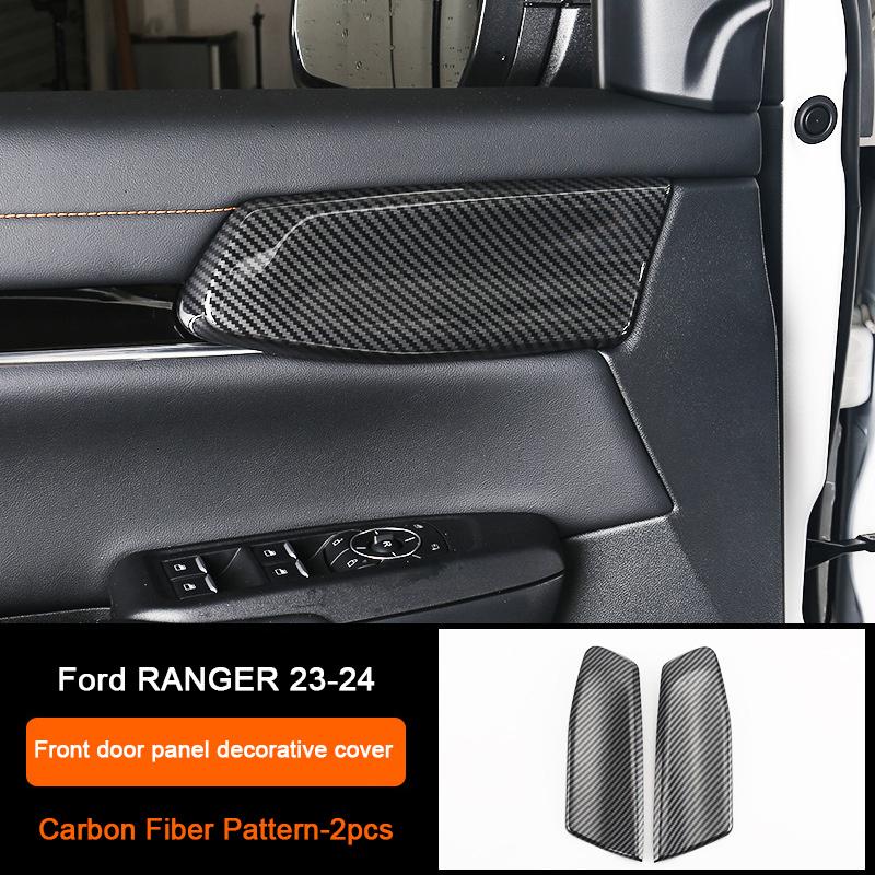 Carbon Fiber Interior Upgrade Overlay Covers For Ford Ranger Wildtrak T9 2023-2025 Rear Air Outlet Center Gear Shift Panel