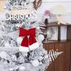 Red Velvet 3D Christmas Bow Ornament for Tree Decoration