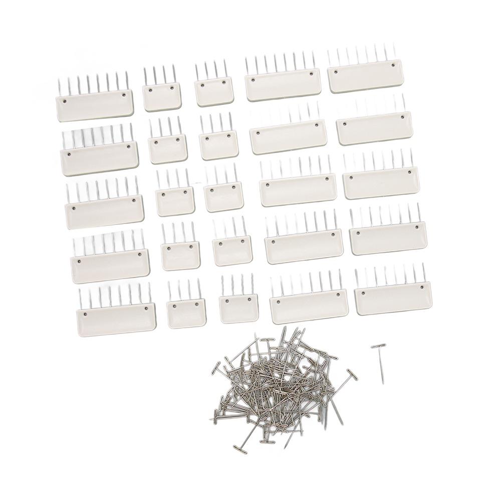 Multi-Piece Set Knit Blocking Combs Stainless Steel Blocking Pin Set  For Knitting Projects