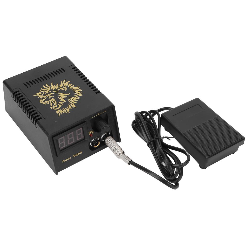 Tattoo Machine Power Supply Tattoo Foot Pedal LED Display Complete Tattoo Starter Kit