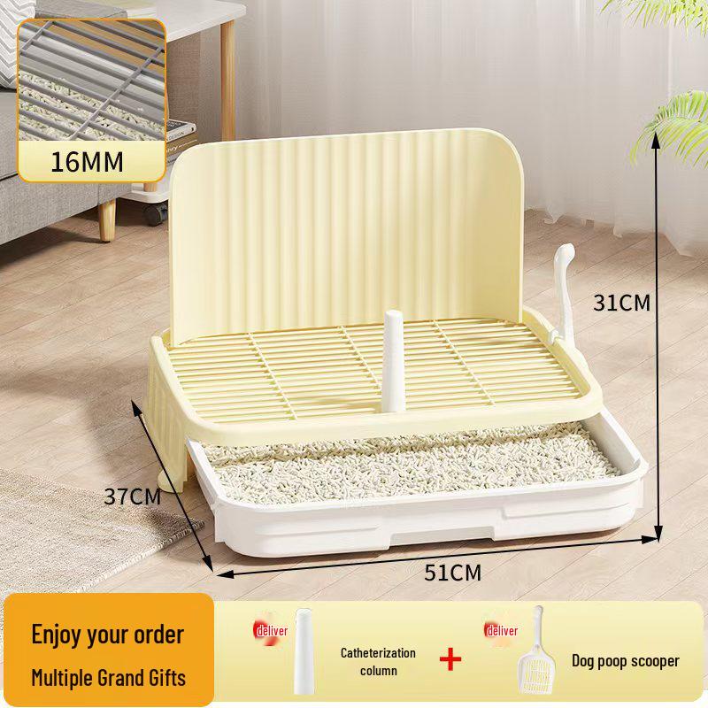 Anti-Splash Dog Toilet - Easy Clean Potty with Post for Medium and Small Dogs