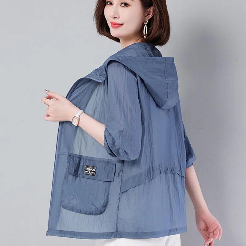 Loose Plus Size Sun Protection Clothing for Women Short Summer Korean Sun Protection Clothing Thin Jacket