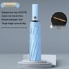 10-Rib 280T Pongee Automatic Three-Fold Inverted Umbrella with Silicone Strap Handle for Sun and Rain