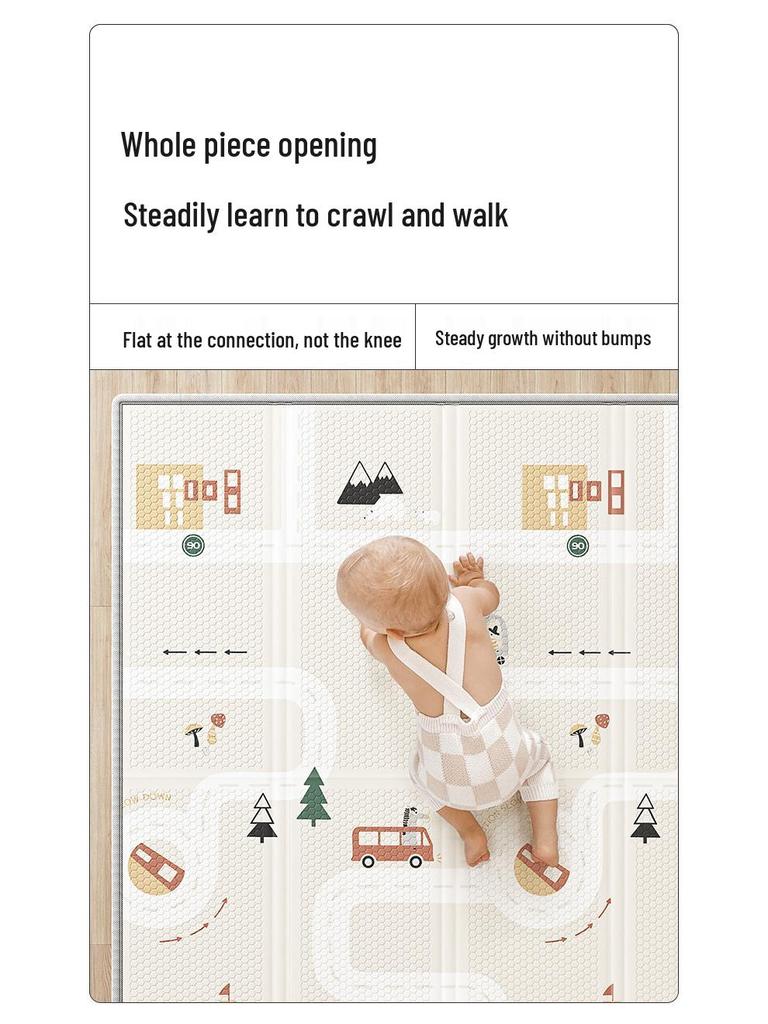 BABYGO Foldable Infant Crawling Mat - Thick XPE Foam Baby Play Mat for Home