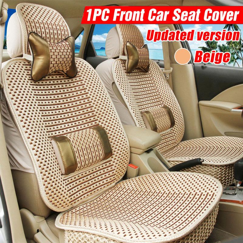 Universal Breathable Wood Fiber Car Front Seat Cover Cushion Cover Protector USA