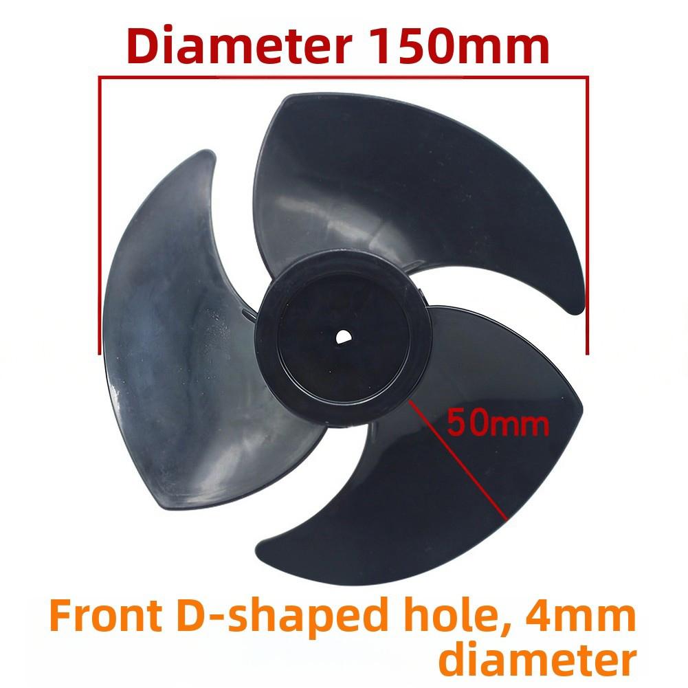 D hole Mount Fan Blade for Turbo Floor Fan PVC 3-Blade Air Circulation Replacement Compatible with Common Models