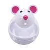 Lovely Pet Cat Toy Pink Mouse Pet Feeder Cat Toy Rolling Leakage Dispenser Bowl Fuuny Plastic Cat Food Storage Tool Pet Supplies