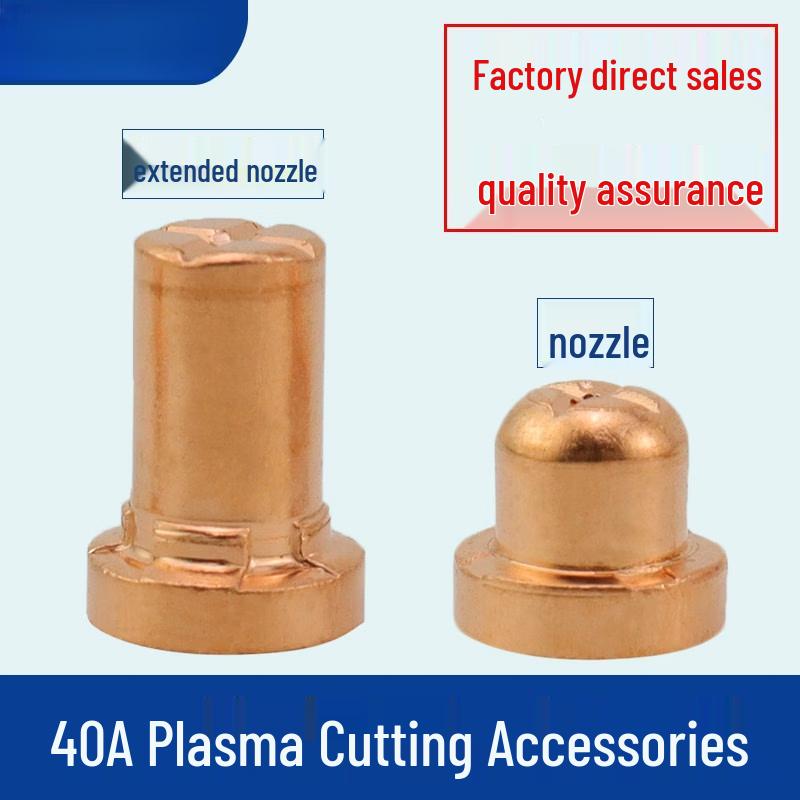 40A Plasma Cutter Ceramic Nozzles and Sleeves (10-Pack)