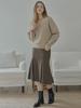 AVANT-G V-Neck Oversized Knit Pullover - Beige