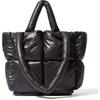 (black) Large Tote Bag For Women, Luxury Padded Purses And Handbags Crossbody Bags For Women, Winter Nylon Down Cotton Shoulder Bags