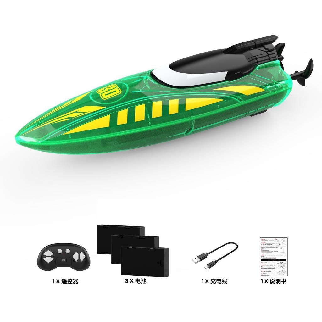 V777 2.4GHz Lighting Racing RC Boat 15KM/H With Transparent Cover & Bright LED Light Effect For Pool Toys