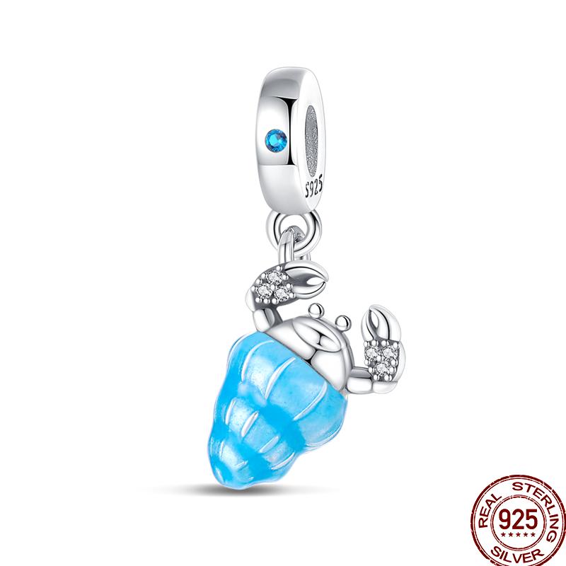 Copper Blue Mountains Airplane Stars Moon Blessing Charm Beads Suitable For 3Mm Original Bracelet Diy