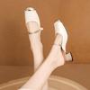 New summer new baotou fashion thick heel Mary Jane cool slippers half a word
